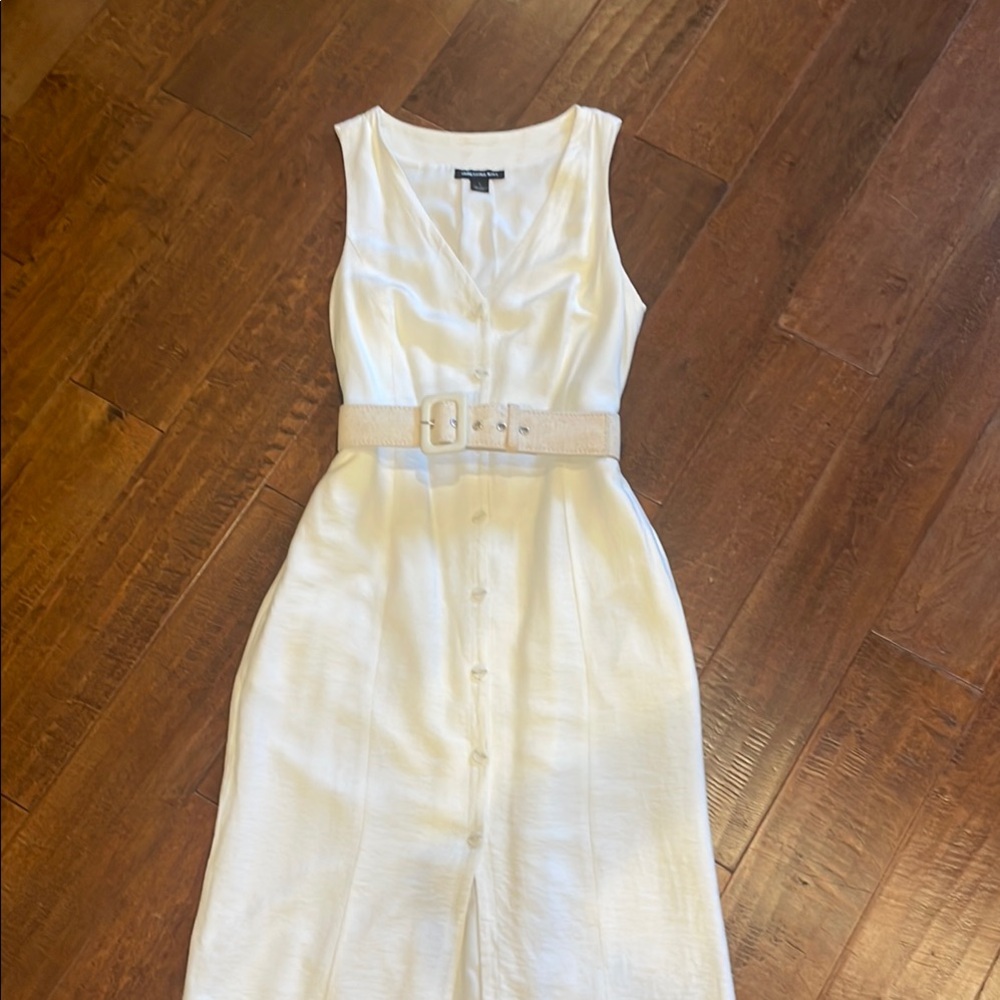 Something Navy Cream Sleeveless Sundress Resort Wear